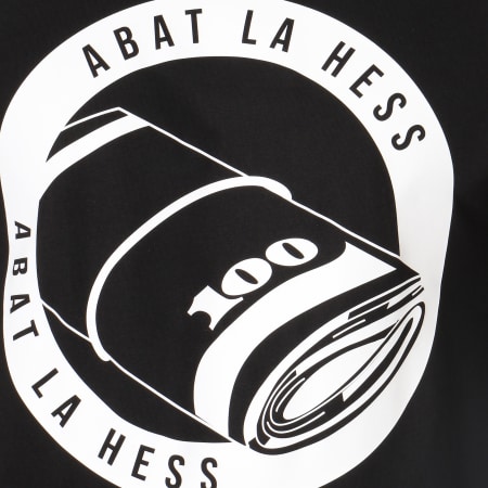 OhMonDieuSalva - Tee Shirt Manches Longues Abat La Hess Billet Noir Blanc
