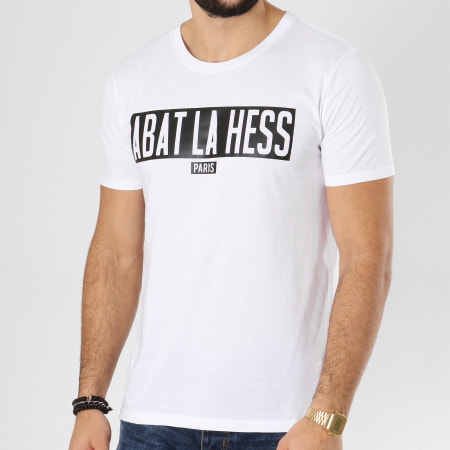 OhMonDieuSalva - Tee Shirt Abat La Hess Box Logo Blanc Noir
