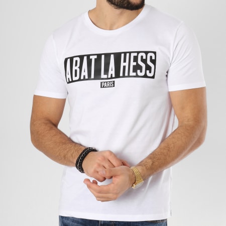 OhMonDieuSalva - Tee Shirt Abat La Hess Box Logo Blanc Noir