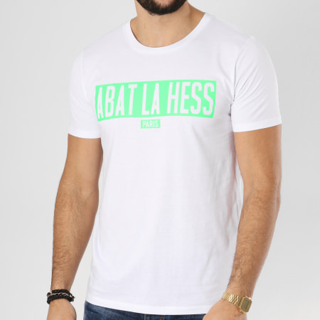 OhMonDieuSalva - Tee Shirt Abat La Hess Box Logo Blanc Vert