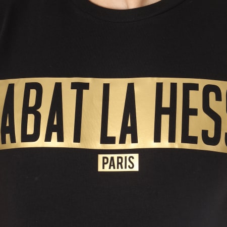 OhMonDieuSalva - Tee Shirt Abat La Hess Box Logo Noir Doré