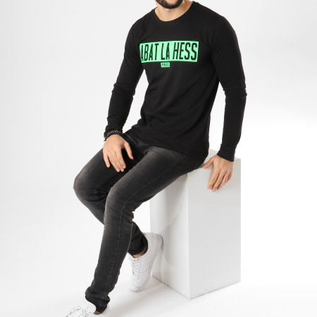 OhMonDieuSalva - Tee Shirt Manches Longues Abat La Hess Box Logo Noir Vert