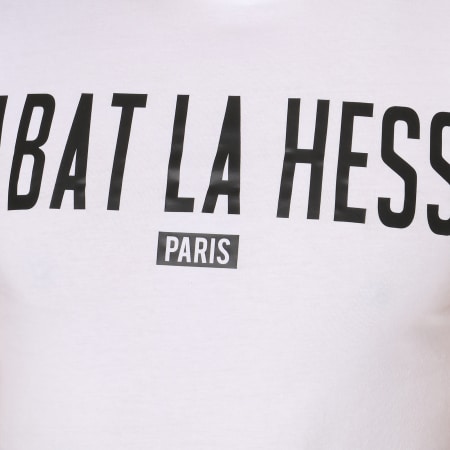 OhMonDieuSalva - Tee Shirt Abat La Hess Logo Alternate Blanc Dégradé Noir