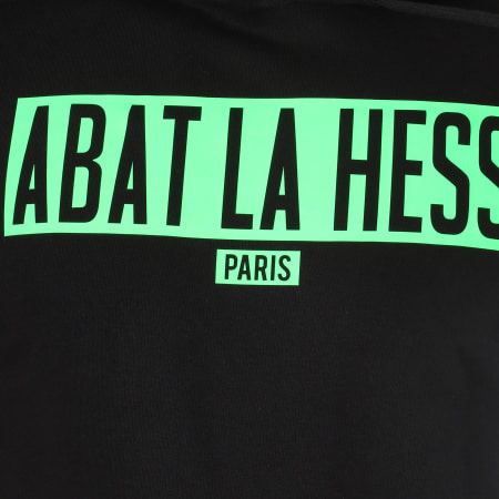 OhMonDieuSalva - Sweat Capuche Abat La Hess Box Logo Noir Vert