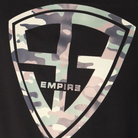 93 Empire - Sweat Capuche 93 Empire Noir Camouflage Vert Kaki
