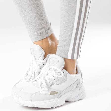 Adidas Originals - Legging Femme Trefoil DV2641 Gris Chiné Blanc