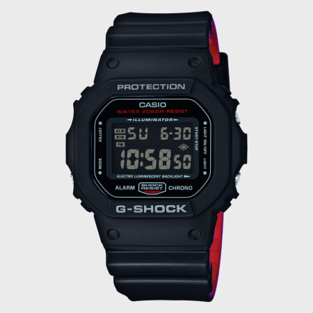 Casio - Montre G-Shock DW-5600HR-1ER Noir Rouge