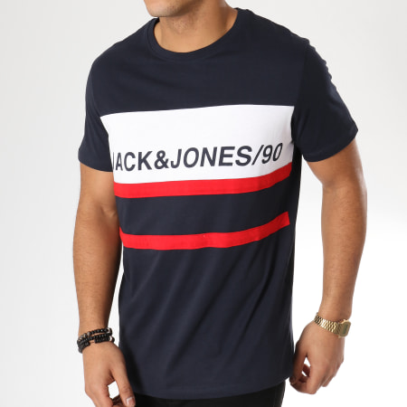 Jack And Jones - Tee Shirt Mayfield Bleu Marine