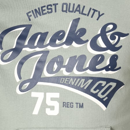 Jack And Jones - Sweat Capuche Logo Vert Clair