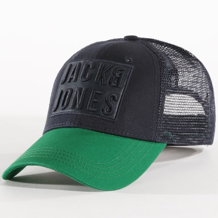 Jack And Jones - Casquette Trucker Male Bleu Marine Vert