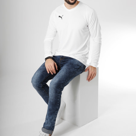 Puma - Maglietta manica lunga Liga Jersey Core 703621 Bianco