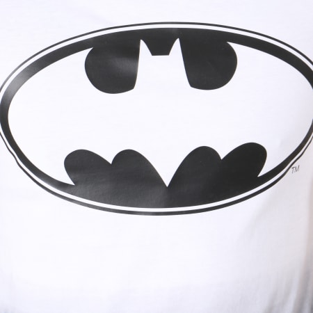 DC Comics - Tee Shirt Logo Blanc Dégradé Noir
