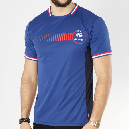 FFF - Tee Shirt De Sport Fan Bleu Marine 