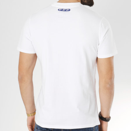 FFF - Tee Shirt Fan Blanc Bleu Marine