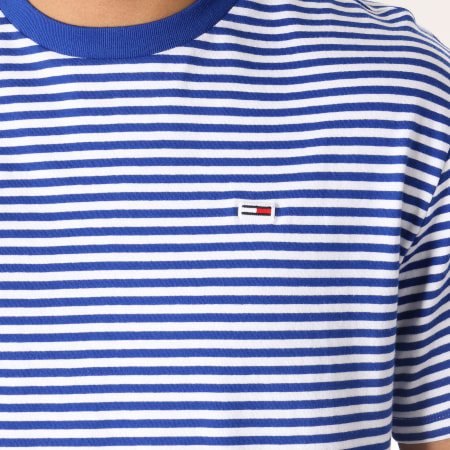 Tommy Hilfiger - Tee Shirt Stripe 4573 Bleu Marine Blanc