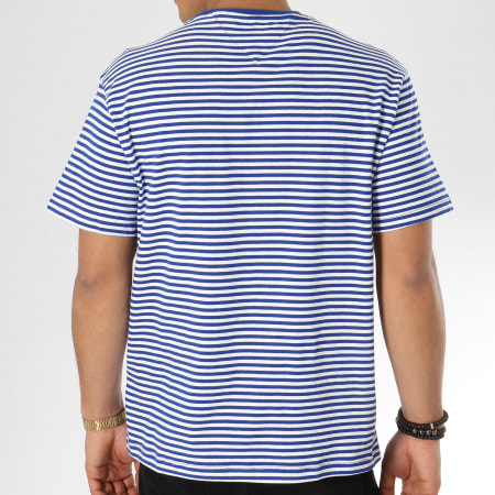 Tommy Hilfiger - Tee Shirt Stripe 4573 Bleu Marine Blanc