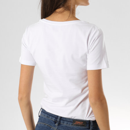 Versace Jeans Couture - Tee Shirt Femme Bernini Blanc Renaissance Doré