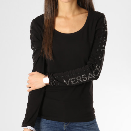 Versace Jeans Couture - Tee Shirt Manches Longues Femme B2HTA7T7-30107 Noir 