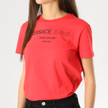 Versace Jeans Couture - Tee Shirt Femme B2HTA7S9-36257 Rouge Noir