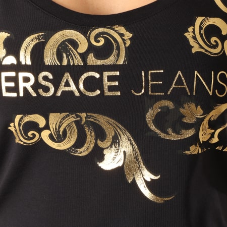 Versace Jeans Couture - Robe Femme Bernini Gold Noir Renaissance Doré 