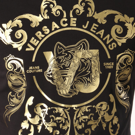 Versace Jeans Couture - Tee Shirt Print 23 Noir Doré