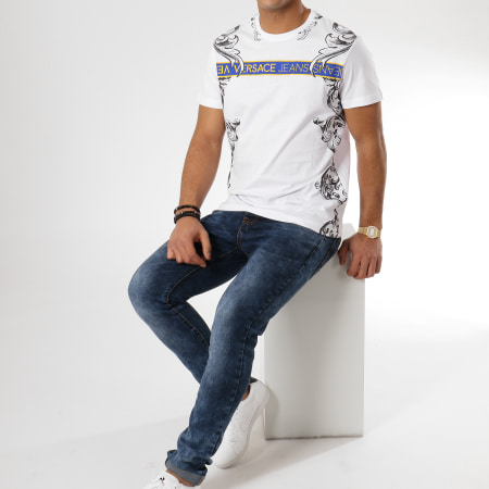 Versace Jeans Couture - Tee Shirt Print 14 B3GTA75E Blanc