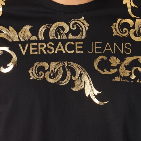 Versace Jeans Couture - Tee Shirt Print 33 B3GTA72I Noir Doré