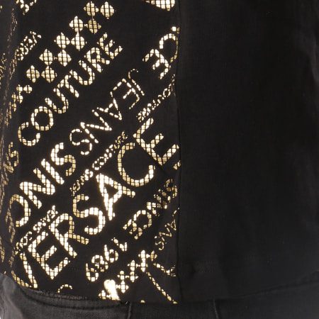 Versace Jeans Couture - Tee Shirt Print 12 B3GTA74A Noir Doré