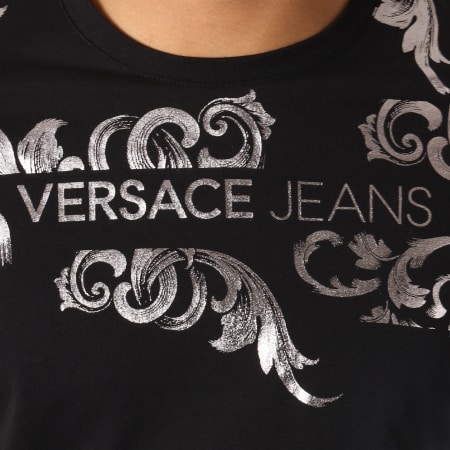 Versace Jeans Couture - Tee Shirt Print 33 B3GTA72I Noir Argenté