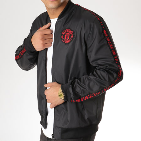 Adidas Sportswear - Veste Zippée Avec Bandes Manchester United DP2327 Noir