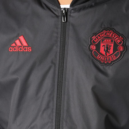 Adidas Sportswear - Veste Zippée Avec Bandes Manchester United DP2327 Noir