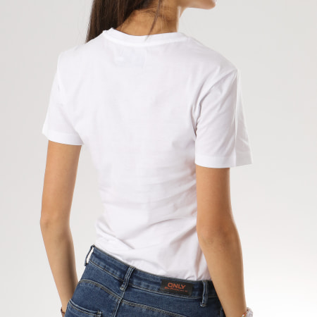 Calvin Klein - Tee Shirt Femme Flock Monogram 9738 Blanc