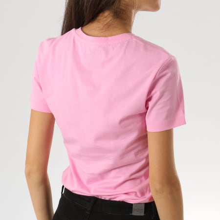 Calvin Klein - Tee Shirt Femme Flock Monogram 9738 Rose