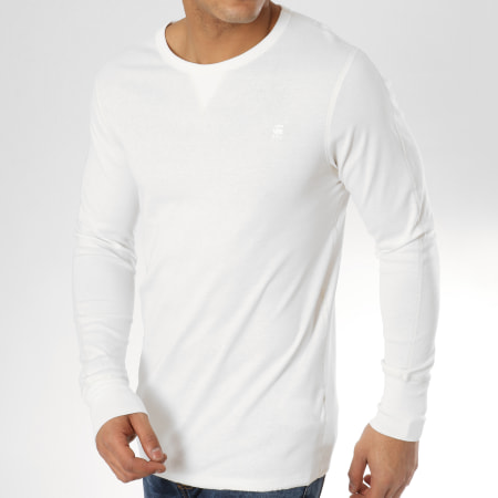 G-Star - Tee Shirt Manches Longues Korpaz D11883-1141 Blanc