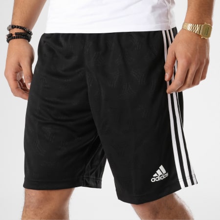 Adidas Sportswear - Short Jogging Avec Bandes Tan DP2698 Noir Blanc