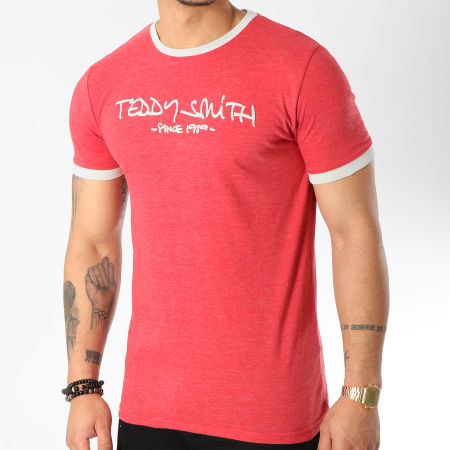 Teddy Smith - Tee Shirt Ticlass 3 Rouge Chiné