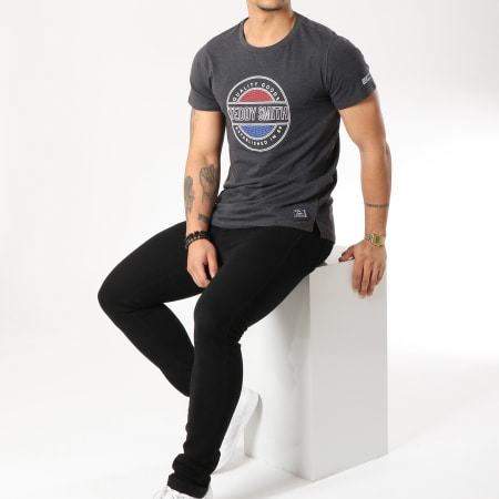 Teddy Smith - Tee Shirt Tylan Gris Anthracite Chiné