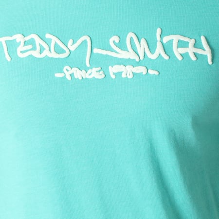 Teddy Smith - Tee Shirt Ticlass 3 Bleu Turquoise Chiné