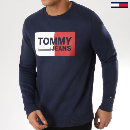 Tommy Hilfiger - Sweat Crewneck Essential Logo Bleu Marine
