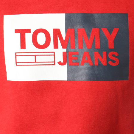 Tommy Hilfiger - Sweat Crewneck Essential Logo Bleu Rouge