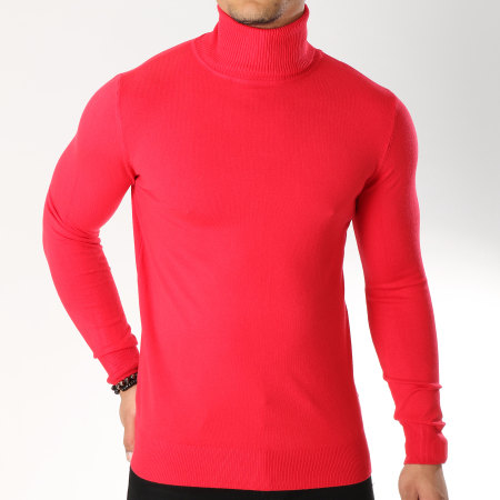 Uniplay - Pull Col Roulé CT003 Rouge