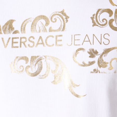 Versace Jeans Couture - Sweat Crewneck Tup300 B7GTA7FU Blanc Doré