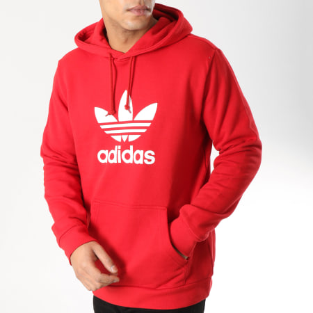 Adidas Originals - Sweat Capuche Trefoil DX3614 Rouge