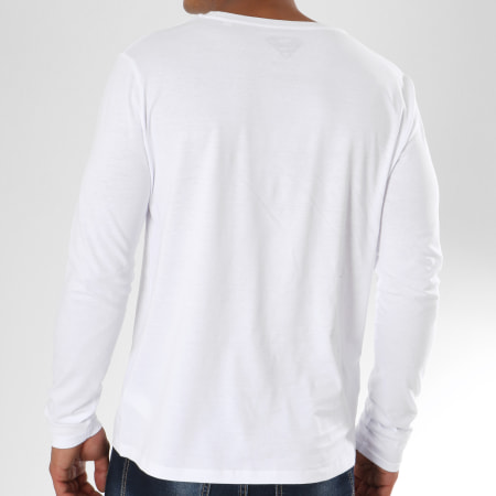 DC Comics - Tee Shirt Manches Longues Classic Logo Blanc