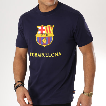 FC Barcelona - Tee Shirt Big Logo Bleu Marine