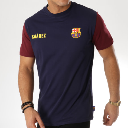 FC Barcelona - Tee Shirt Player Suarez Bleu Marine Bordeaux