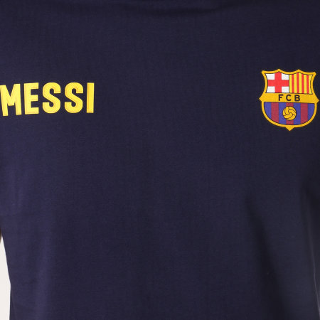 FC Barcelona - Tee Shirt Messi Player Bleu Marine Bordeaux