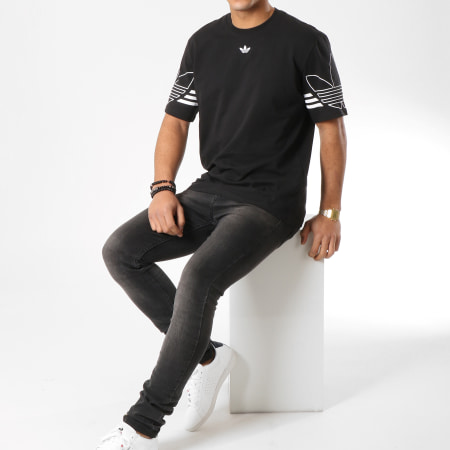 Adidas Originals - Tee Shirt Outline DU8145 Noir Blanc