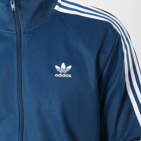 Adidas Originals - Veste Zippée Bandes Brodées Beckenbauer TT DV1522 Bleu Ciel Blanc