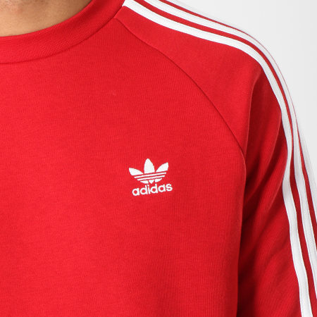 Adidas Originals - Sweat Crewneck 3 Stripes DV1553 Rouge